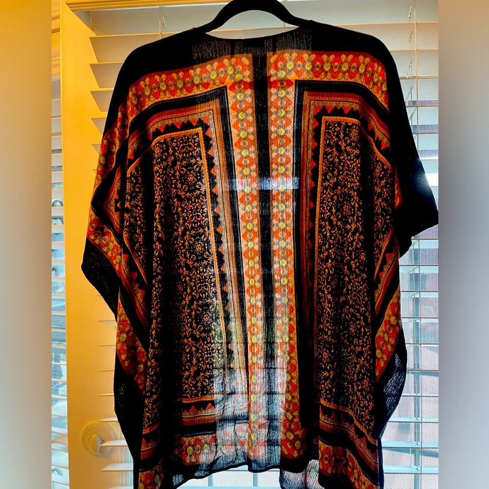 Kimono Style wrap - colorful fall print